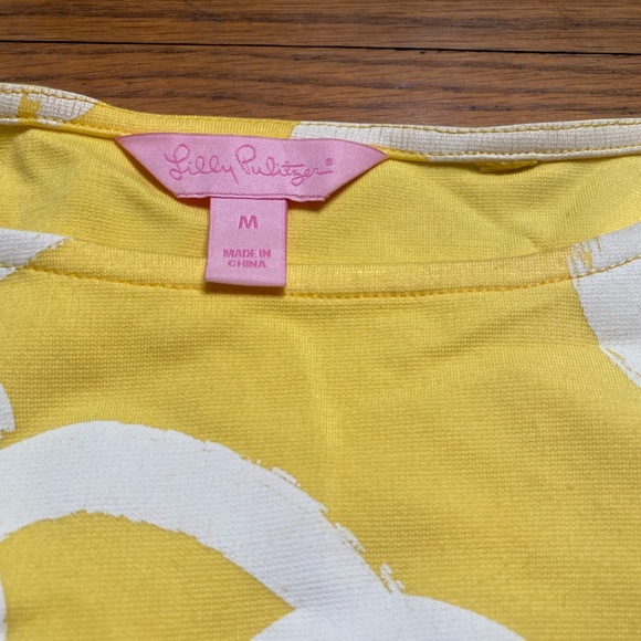 Lilly Pulitzer Yellow Chain Print Shift Dress – Size M - Picture 8 of 9